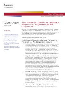 Key Changes Under the New Companies Bill
