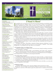 I Need A Hero! - The Greater Houston Church