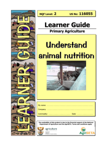 Understand animal nutrition
