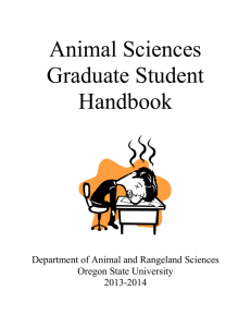 Animal Sciences Graduate Student Handbook