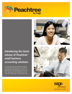 Release Of Peachtree Accounting Solutions.