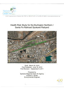 Health Risk Study for the BNSF Spokane Rail Yard