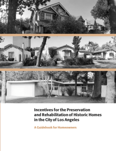 Incentives for the Preservation and Rehabilitation of Historic Homes