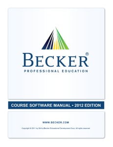TABLE OF CONTENTS - Becker Professional Education