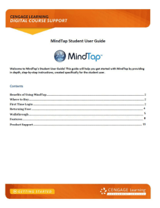 Student User Guide: MindTap