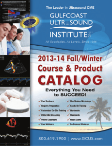 A Hands-On Course - Gulfcoast Ultrasound Institute