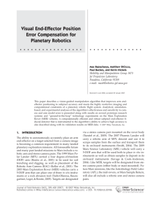 Visual end-effector position error compensation for planetary robotics