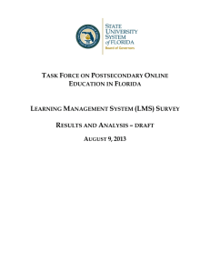 LMS Survey Results and Analysis - State University System of Florida