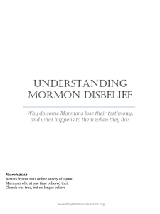 Causes and Costs of Mormon Disbelief