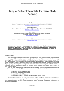 Using a Protocol Template for Case Study Planning