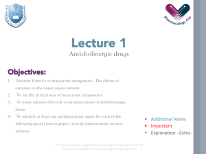 1-Anticholinergic drugs