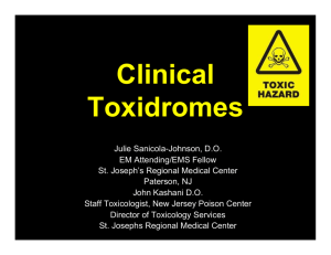 Clinical Toxidromes