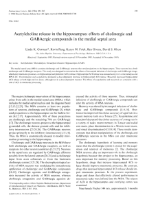 Acetylcholine release in the hippocampus: effects of cholinergic and