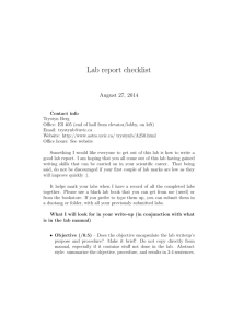 Lab report checklist