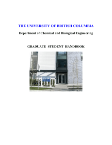 THE UNIVERSITY OF BRITISH COLUMBIA