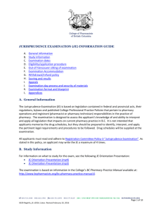 Jurisprudence Examination (JE) - Information Guide