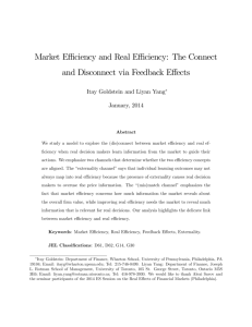 Market efficiency and real efficiency: The connect and disconnect via