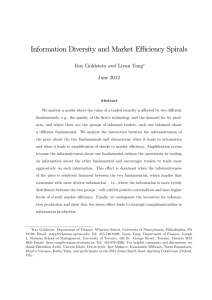 Information Diversity and Market Efficiency Spirals