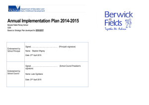 Annual Implementation Plan 2015