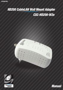 HD200 CableLAN Wall Mount Adapter CXC-HD200-W2e