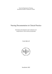 Nursing Documentation in Clinical Practice