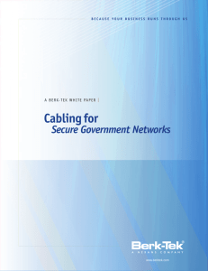 Cabling for Secure Government Networks