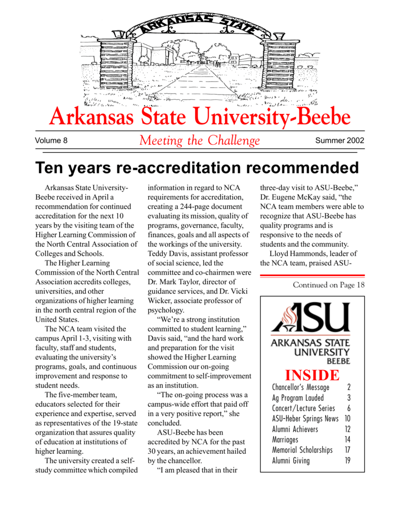 ASUB Governance Groups  Arkansas State University-Beebe