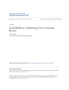 Social Media as a Marketing Tool: A Literature Review