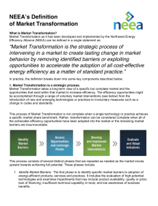 NEEAʼs Definition of Market Transformation