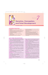 Genetics, Conception, and Fetal Development