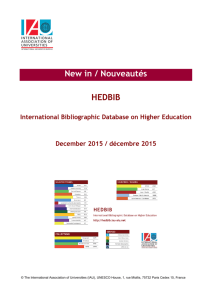 December 2015 - hedbib - International Association of Universities