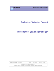 Dictionary of Search Terminology