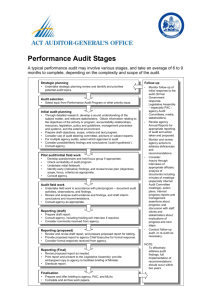 Performance audit stages
