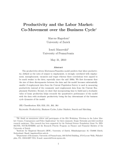 Productivity and the Labor Market: Co