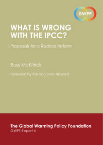 What is Wrong With the ipcc? - The Global Warming Policy Foundation