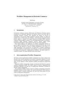 Workflow Management in Electronic Commerce