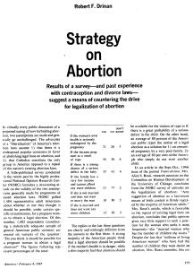 Strategy on Abortion