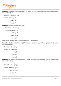 (linear programming problem) graphically by using iso