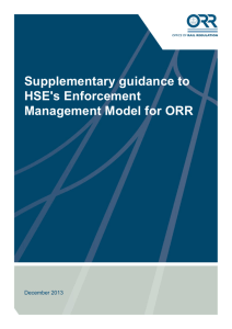 Supplementary guidance to HSE's Enforcement Management Model