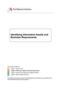 Identifying Information Assets and Business Requirements