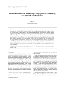 Picture Perfect RGB Rendering Using Spectral