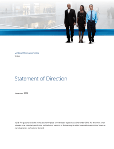 Statement of Direction