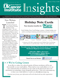 Holiday Note Cards - Northeast Regional Cancer Institute