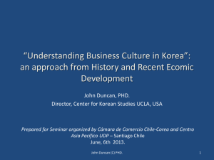 Korean Business Culture - Cámara de Comercio Chileno Coreana