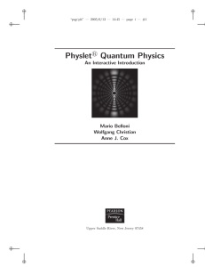 Physlet Quantum Physics - Web Physics