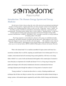 Introduction: The Human Energy System and Energy Medicine
