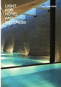light for hotel and wellness