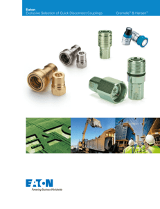 Eaton Exclusive Selection of Quick Disconnect Couplings Gromelle