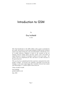 Introduction to GSM