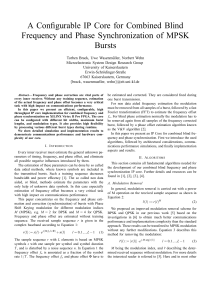 A Configurable IP Core for Combined Blind Frequency and Phase